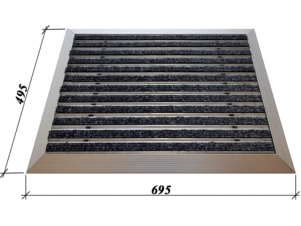 Грязезащитная решетка с рамой CITY (Tекстиль) (695x495x30мм)